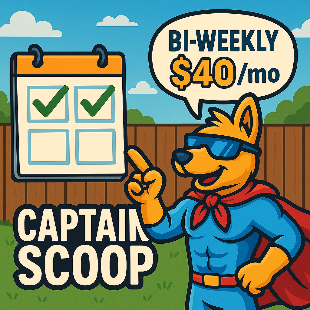 Bi-Weekly Dog Poop Cleanup – Twice a Month Yard Service